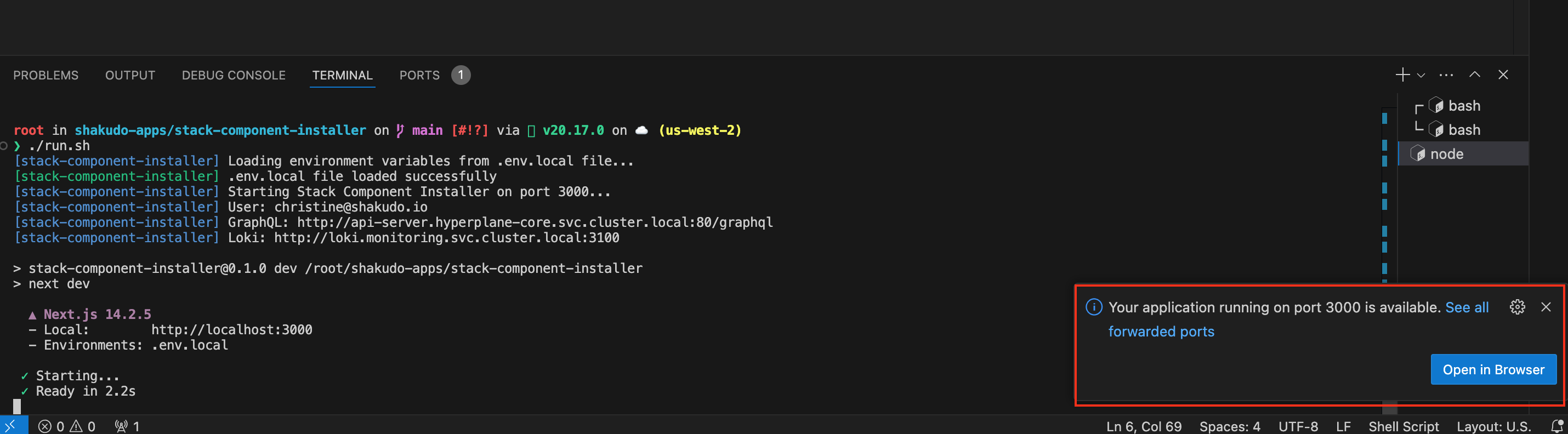 Code-server Port 3000 Popup