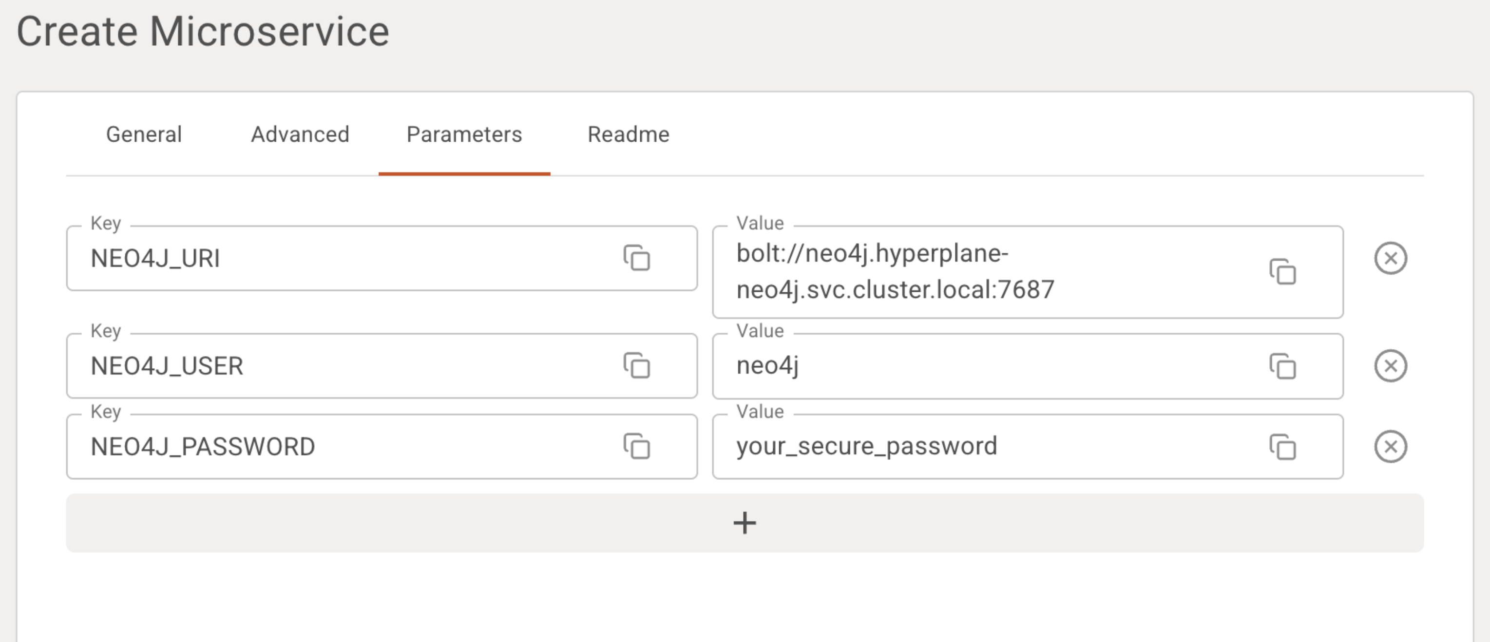 Microservice config