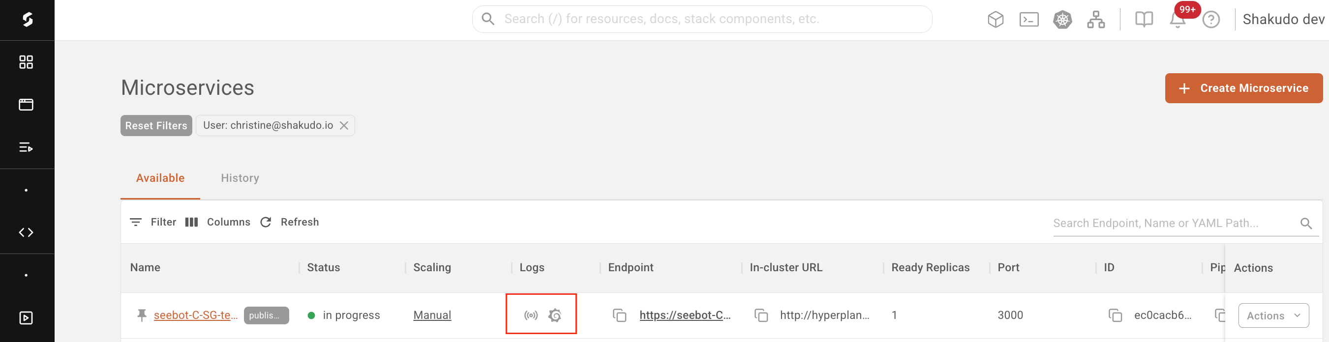 Microservices Logs