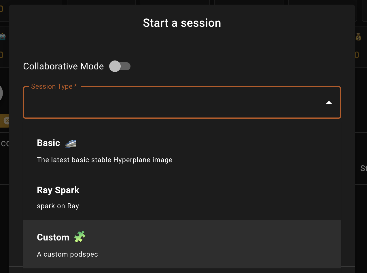 session type description